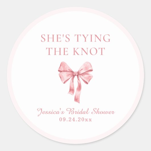 彼女は結び目ソフトピンクのコケットシャワー ラウンドシール (正面)