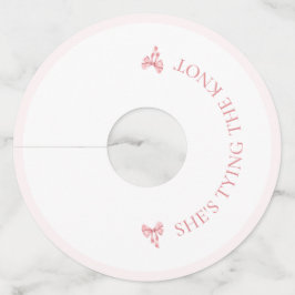 彼女は結び目ソフトピンクのコケットシャワー ワイングラスタグ