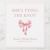 彼女は結び目ソフトピンクのコケットシャワー ワインラベル (シングルラベル)