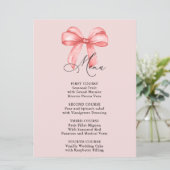 彼女は結び目ピンクの弓ブライダルシャワー メニュー (スタンド正面)