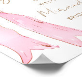 彼女は結び目ピンクの弓ブライダル歓迎 ポスター (角)