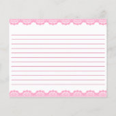 彼女は結び目ピンクの弓レシピカード (裏面)