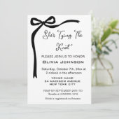 彼女は結び結び黒弓縁どブライダルシャワー 招待状 (スタンド正面)