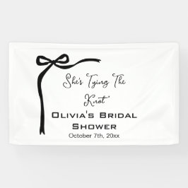 彼女は結び結び黒弓縁どブライダルシャワー 横断幕