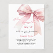 彼女は結ぶ結び目のブライダルシャワーの招待状 (正面)