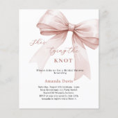 彼女は結ぶ結び目のブライダルシャワーの招待状 (正面)
