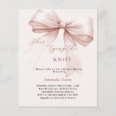 彼女は結ぶ結び目のブライダルシャワーの招待状 (正面)