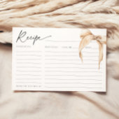 彼女は結んでいる結び目ベージュブライダル弓レシピカード 招待状