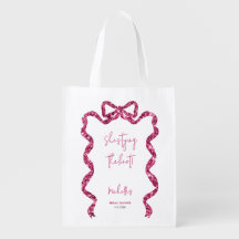 彼女は結婚する グリッター ピンクの弓  ブライダルシャワー