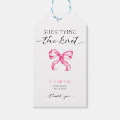 「彼女は結婚する」 ブライダルシャワーのカスタム装飾 ギフトタグ (正面)