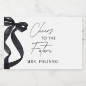 「彼女は結婚する」ブライダルシャワーパーティーのお土産 スパークリングワインラベル (シングルラベル)