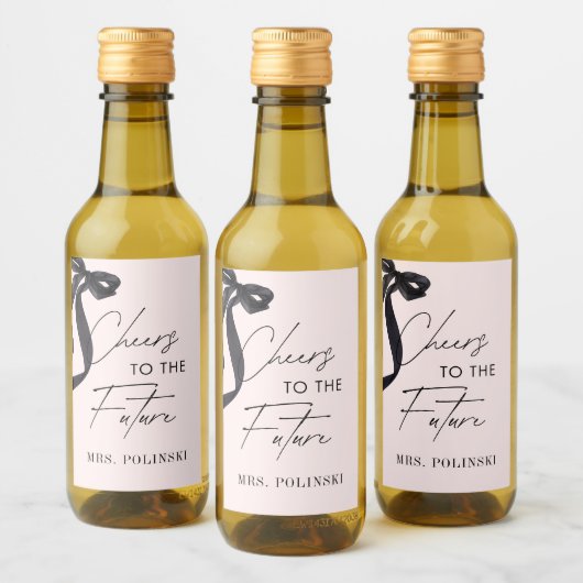 「彼女は結婚する」ブライダルシャワーパーティーの景品 ワインラベル (ボトル)