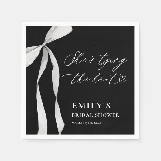「彼女は結婚する」 ブライダルシャワーパーティー スタンダードカクテルナプキン (正面)