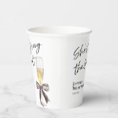 「彼女は結婚する」| ブラックボウのブライダルシャワー 紙コップ (右)