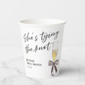 「彼女は結婚する」| ブラックボウのブライダルシャワー 紙コップ (正面)