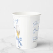 「彼女は結婚する」| ブルーボウのブライズシャワーパーティー 紙コップ (右)