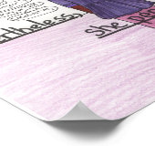 彼女は続けた（黒） 11x14 ポスター (角)