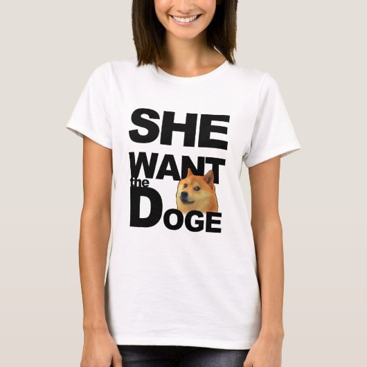 彼女は総督がほしいと思います Tシャツ (正面)