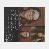 彼女は缶詰を写真卒業に変えた フリースブランケット (正面(横))