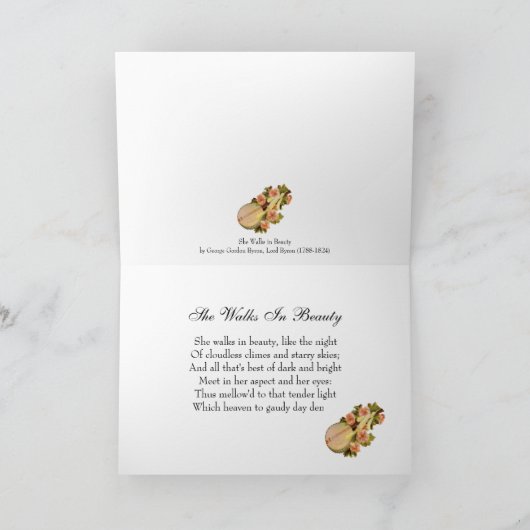 彼女は美しいのバレンタインカードで歩きます シーズンカード (内部)