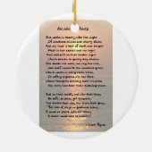 「彼女は美しいを歩く」バイロンオーナメント セラミックオーナメント (裏面)