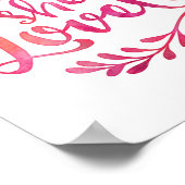 彼女は美しいピンクの水色のプリントポスター ポスター (角)