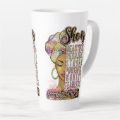 彼女は美しい弾力性の強い強力な価値がある カフェラテマグ (右アングル)