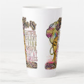 彼女は美しい弾力性の強い強力な価値がある カフェラテマグ (正面)