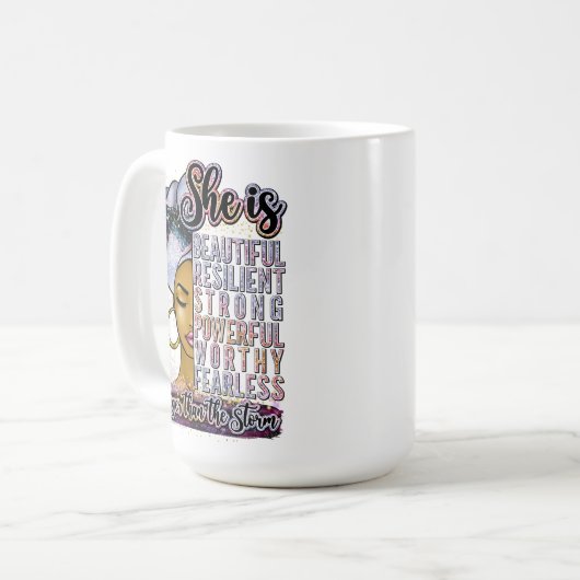 彼女は美しい弾力性の強い強力な価値がある コーヒーマグカップ (正面左)