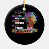 彼女は美しい弾力性の強い強力な価値がある セラミックオーナメント (裏面)