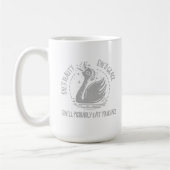 彼女は美しい彼女は恵み皮肉おもしろいな白鳥だ コーヒーマグカップ (左)