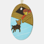 彼女は耳によってトトをつかまえました セラミックオーナメント (左)