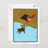 彼女は耳によってトトをつかまえました ポストカード (正面/裏面)