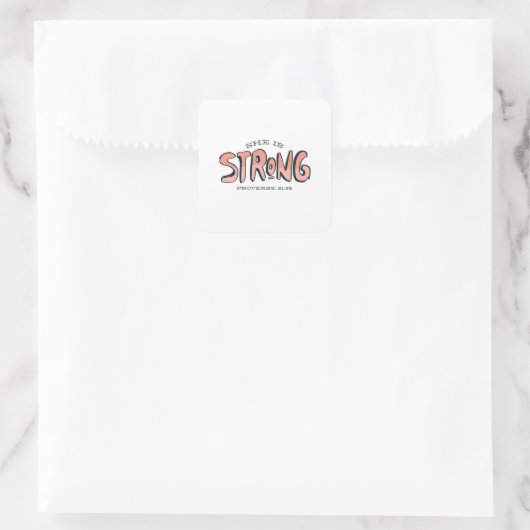 彼女は聖書の聖句が強い スクエアシール (バッグ)