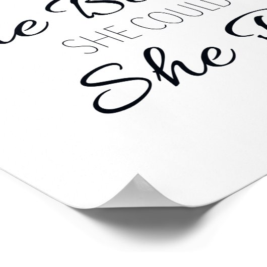 彼女は脚本を書くことができると信じていた ポスター (角)