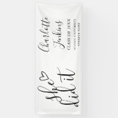 彼女は脚本ハート卒業会をした 横断幕 (縦)