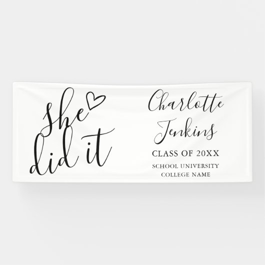 彼女は脚本ハート卒業会をした 横断幕 (横)