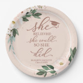 彼女は自分が信じパーティー紙を卒業した ペーパープレート (正面)