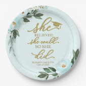 彼女は自分が信じパーティー紙を卒業した ペーパープレート (正面)