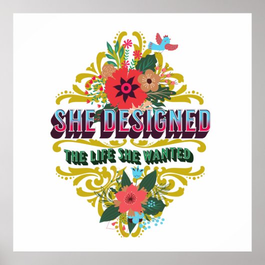 彼女は自分が望んでいた人生をデザインした ポスター (正面)