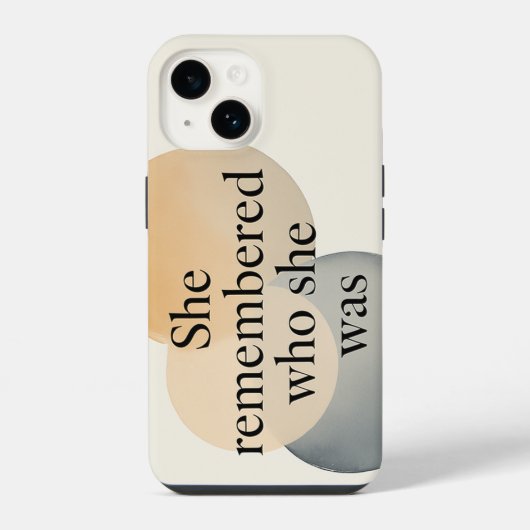 彼女は自分のことを思い出した スマホケース – Inspiratio iPhoneケース (裏面)