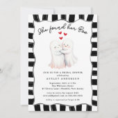 彼女は自分のブーブライダルシャワーを見つけた 招待状 (正面)