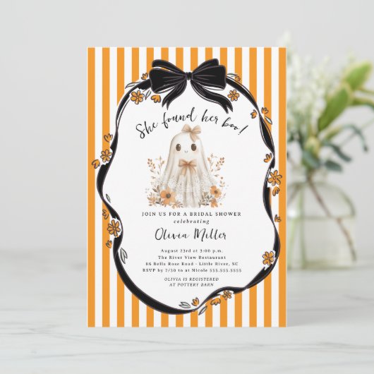 彼女は自分のブーブライダルシャワーを見つけた 招待状 (スタンド正面)