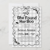 彼女は自分のブーブライダルシャワーを見つけた 招待状 (正面)