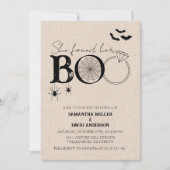 彼女は自分のブー素朴ハロウィン結婚の 招待状 (正面)