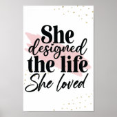 彼女は自分の愛する人生を設計した感動的 ポスター (正面)