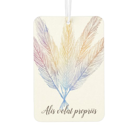 彼女は自分の羽を持って飛ぶのが当然だ カーエアーフレッシュナー (裏面)