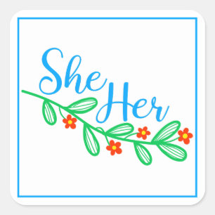 彼女は花を咲かせた スクエアシール