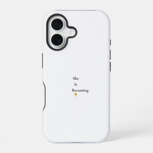 彼女は花開く iPhone 16 カース 16ケース (裏面)