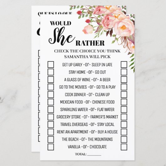 彼女は英語のゲームをシャワースペインのする (正面/裏面)